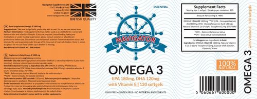 OMEGA 3 120kaps EPA 120mg DHA 180mg + WITAMINA E na Arena.pl