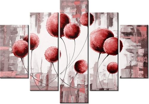 105CM 150CM OBRAZ 5 ELEM ABSTRAKCYJNE DMUCHAWCE CZERWIENI DRUK na Arena.pl