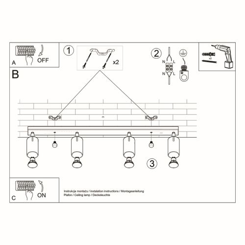 Plafon RING 4L czarny na Arena.pl