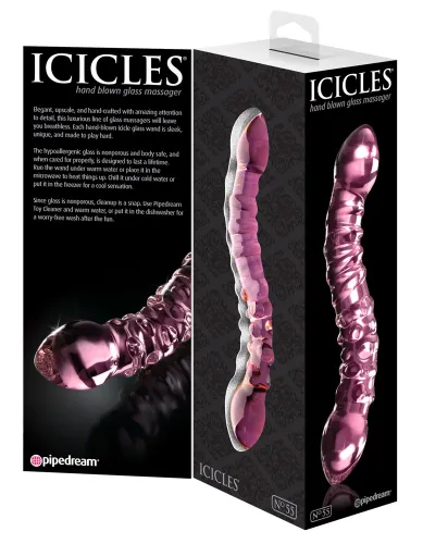 icicles model 24 szklany masażer dwustronny z wypustkami 19,5 cm na Arena.pl