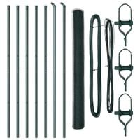 Ogrodzenie z słupkami Zielony 1.6 x 10 m Stal pokryta PCV