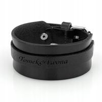 Skórzana MĘSKA BRANSOLETKA z grawerem