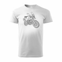 Koszulka motocyklowa z motocyklem na motor Triumph Tiger 1200 męska biała REGULAR M