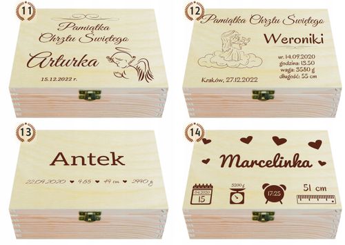 PUDEŁKO WSPOMNIEŃ PREZENT CHRZEST ROCZEK METRYCZKA na Arena.pl
