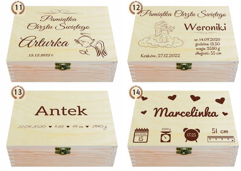 PUDEŁKO WSPOMNIEŃ PREZENT CHRZEST ROCZEK METRYCZKA zdjęcie 5
