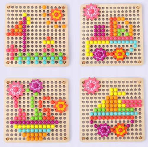 drewniane klocki grzybki jhtoy-617 na Arena.pl