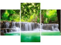 90X60CM OBRAZ OBRAZ THAI PARADISE WODOSPAD RAJ TRZY OBRAZY