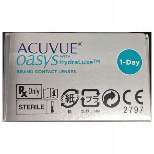 Soczewki kontaktowe jednodniowe ACUVUE OASYS 1-DAY 30 szt. moc -2,50 na Arena.pl