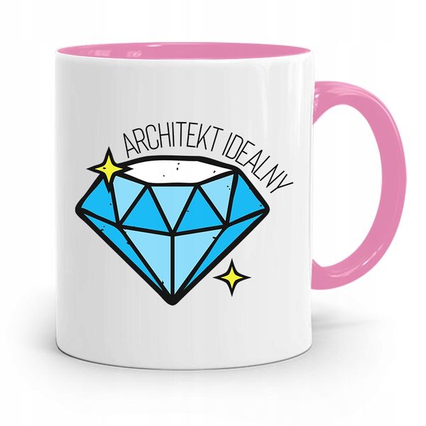 Kubek Różowy Architekta Idealny Prezent Z Nadrukiem Ze Zdjęciem zdjęcie 1