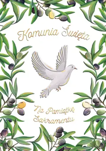 Karnet A5 Komunijny, Gołąb Z Oliwkami na Arena.pl