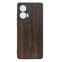 Drewniane Etui Bewood do Motorola Edge 50 Fusion KALENDARZ AZTECKI ZIRICOTE