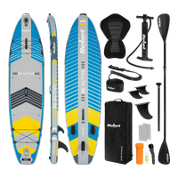 Deska SUP pompowana z siedziskiem do pływania 335cm wiosło zestaw plecak