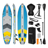Deska SUP pompowana z siedziskiem do pływania 335cm wiosło zestaw plecak