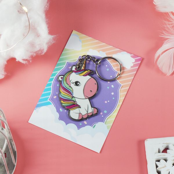 BRELOK ZAWIESZKA DO KLUCZY DZIEWCZYNKA JEDNOROŻEC zdjęcie 2