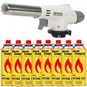 PALNIK GAZOWY FLAM GUN BIAŁY CERAMICZNY LUTLAMPA + 8x GAZ ALPEN