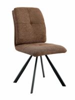 Krzesło szenilowe brąz SELENA czarne nogi do salonu kuchni jadalni