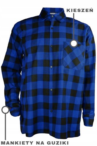 KOSZULA FLANELOWA ROBOCZA NIEBIESKA XL na Arena.pl