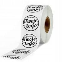 Naklejki etykiety okrągłe z nadrukiem logo reklamowe własny tekst