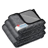 Zestaw Ścierek z Mikrofibry do Osuszania Auta Szare 3 Rozmiary 3 Sztuki
