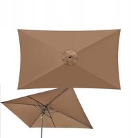 Poszycie wymienne materiał do parasola ogrodowego 2x3m 6 żeber, Khaki