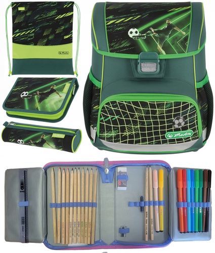 TORNISTER SZKOLNY HERLITZ LOOP PLUS PIŁKA NOŻNA ZESTAW KLASA 1-3 na Arena.pl