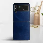 Etui AIORIA Vintage LEATHER do Samsung Galaxy Flip 4 niebieski
