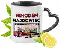 Kubek Czarny Z Uszkiem W Kształcie Serca Dla Nikodema Idealny Na Prezent
