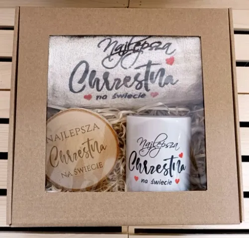 PREZENT dla od matki chrzestnej chrzest ręcznik na Arena.pl