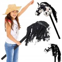 HORSE KOŃ NA PATYKU KIJU ZABAWKA GŁOWA KONIA HOBBY KONIK Z GRZYWĄ DŹWIĘK
