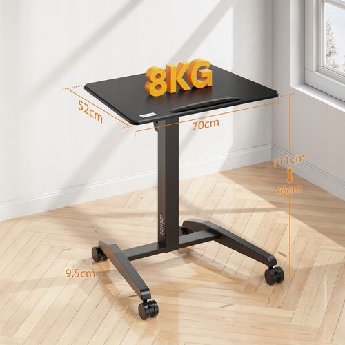 Biurko Mobilne Regulowane Składane Stolik Pod Laptopa Kółka 70x52cm na Arena.pl