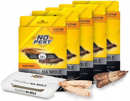 PUŁAPKA LEP NA MOLE SPOŻYWCZE KUCHENNE ODZIEŻOWE UBRANIOWE 2W1 10 SZT na Arena.pl