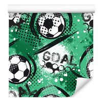 Tapeta dla chłopca piłka nożna napisy modny wzór