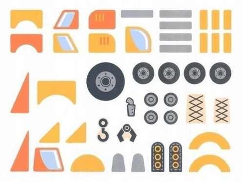 Drewniana Przybijanka Pojazdy budowlane 45 elementów Montessori VIGA na Arena.pl