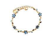 kwiatowa, niebieska bransoletka z kolekcji blossom (b8156au/1/n)