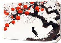 Obraz 40x30cm Kruk przy Drzewie