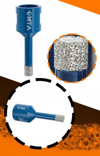 WIERTŁO DIAMENTOWE KORONKA OTWORNICA M14 8MM DO GRESU GLAZURY PŁYTEK TRWAŁE na Arena.pl