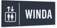 Tabliczka na drzwi WINDA Aluminium ATRACYTOWA NADRUK UV Piktogram