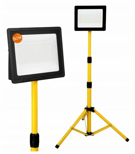 Zestaw halogen naświetlacz LED 1x 50W + statyw budowalny stojak roboczy zdjęcie 1