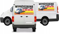 Reklama Naklejka na samochód WYPOŻYCZALNIA LAWETY