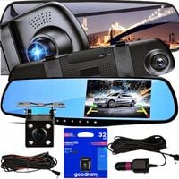 KAMERA SAMOCHODOWA LUSTERKO WIDEOREJESTRATOR JAZDY KAMERA COFANIA KARTA32GB