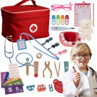 Zestaw Lekarski Mały Doktor Lekarz dla Dzieci Apteczka Doktora Lekarza XXL