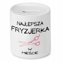 Skarbonka Fryzjera Fryzjerki Najlepsza W Mieście Z Nadrukiem Ze Zdjęciem