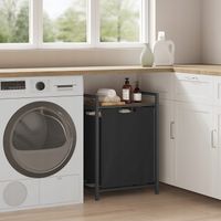 Kosz na pranie loftowy industrialny rustykalny beż