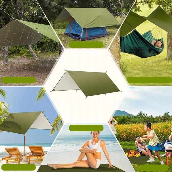 PLANDEKA NAMIOTOWA 3 X 3 M, PLANDEKA NA HAMAK, WODOSZCZELNA, NA KEMPING zdjęcie 13