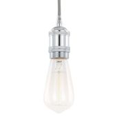 Industrialna LAMPA wisząca CLASSO DS-M-034 CHROME Italux metalowa OPRAWKA kabel ZWIS przewód loft chrom