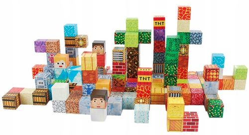 KLOCKI MAGNETYCZNE 2 cm kostki budowlane konstrukcyjne BLOKI SZEŚCIANY 162 na Arena.pl