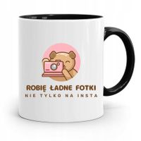 Kubek Czarny Dla Fotografa Robie Ładne Fotki Z Nadrukiem Ze Zdjęciem