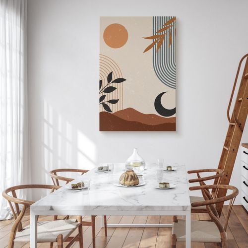 Obraz Canvas Do Sypialni Słońce Księżyc Styl Boho Abstrakcja 40cm x 50cm na Arena.pl