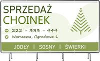 BANER REKLAMOWY 130x80 cm plandeka duży wybór wzorów SPRZEDAŻ CHOINEK
