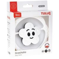 Grzechotka  kwiatek BIAŁO-CZARNA